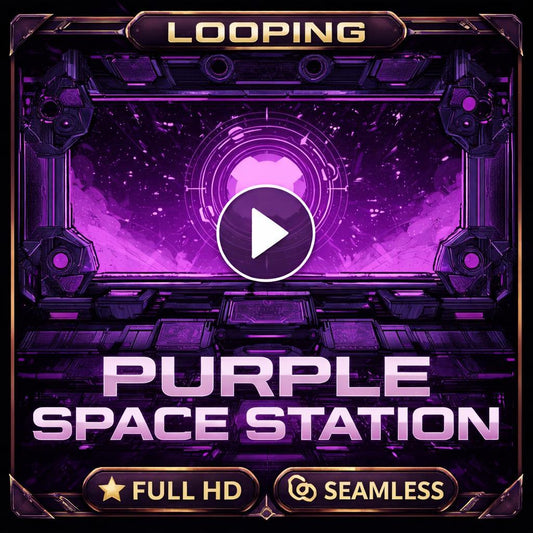 Space Loop Video | Purple Sci Fi Background, Cosmic Stars, Cyberpunk Animation | Seamless Animated Loop for Video Edits & Streams