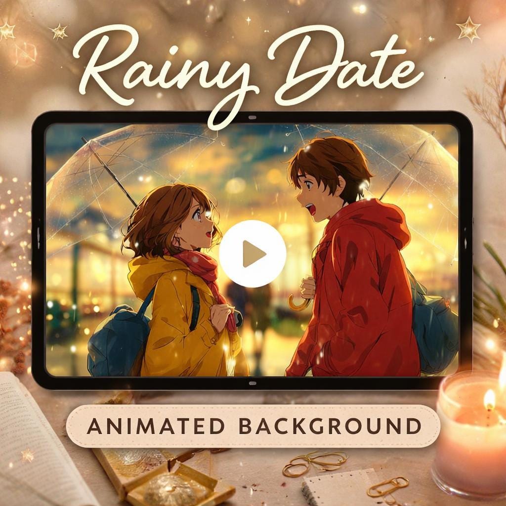 Anime Rainy City Loop Video | Neon city, rain, animated background | Kawaii aesthetic screens, streaming, VJ, YouTube, Twitch