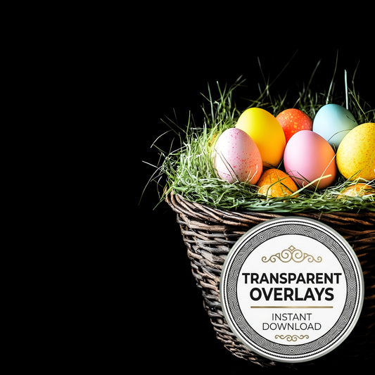Easter Basket Transparent Overlay Pngs