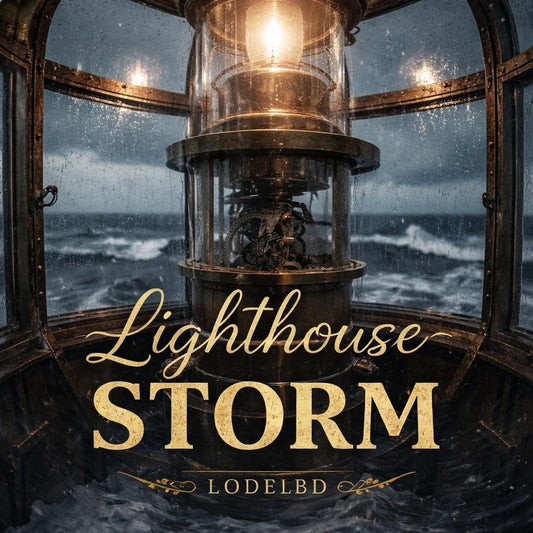 Stormy background animated loop | Lighthouse lantern video, stormy ocean, rain background | Urban architecture visuals
