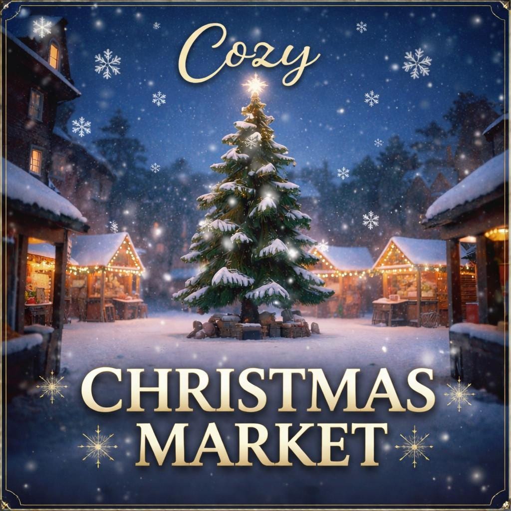 Christmas background snowfall loop video | Cozy forest tree scene | Animated backdrop for streams, events, screens, ambience