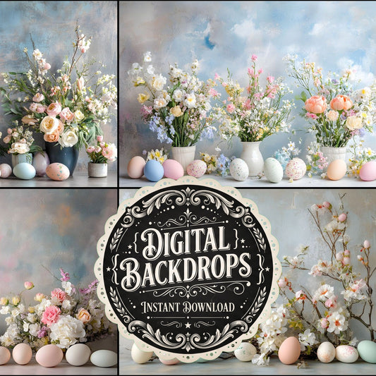 Elegant Floral Easter Backdrop Images