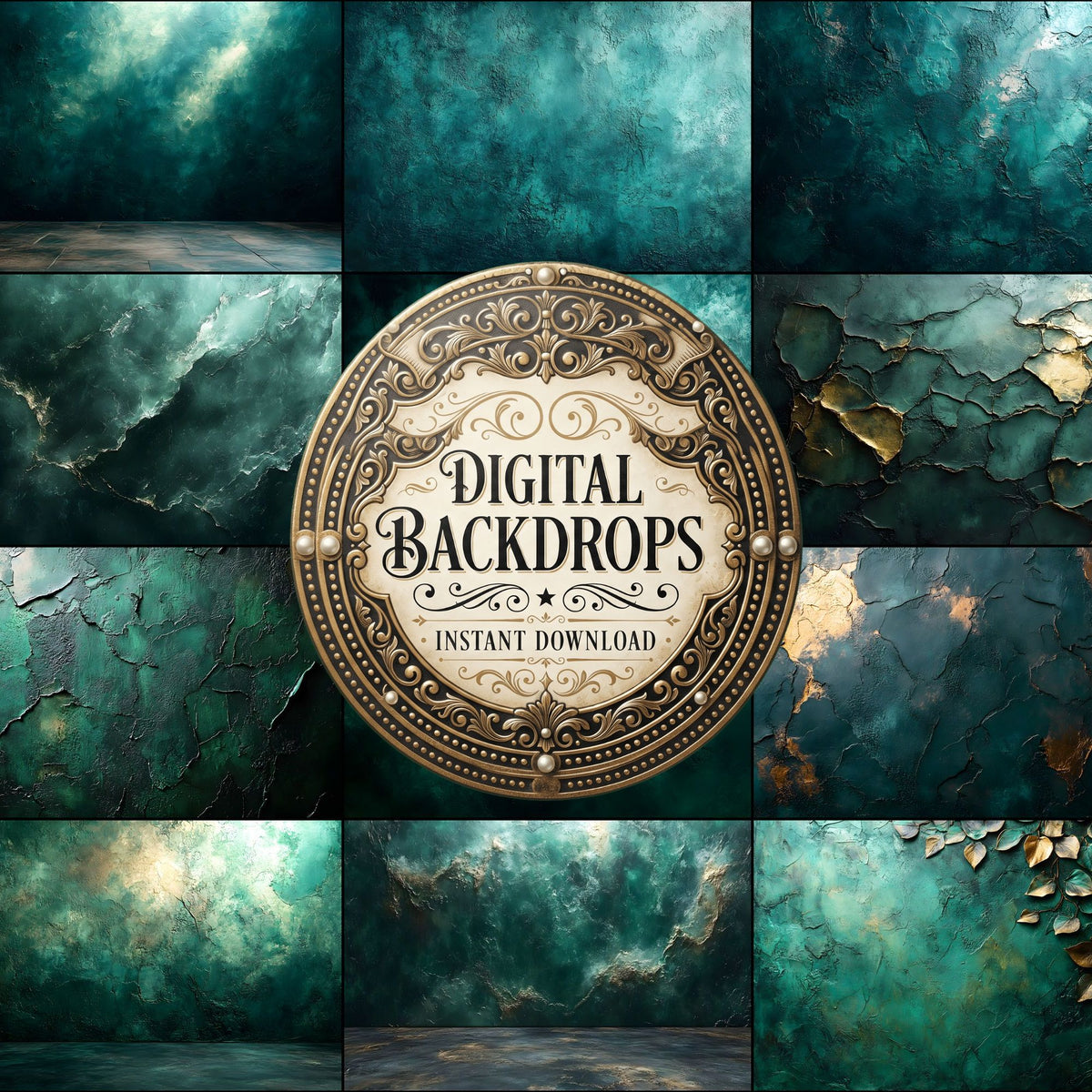 Emerald Deep Green Textured Backdrop Images
