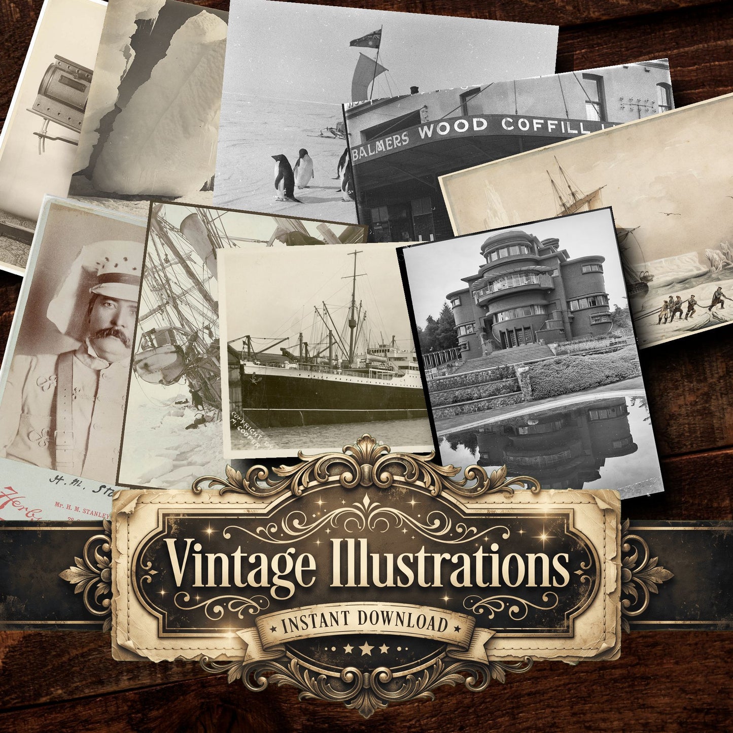 Ephemera Marine Vintage Prints
