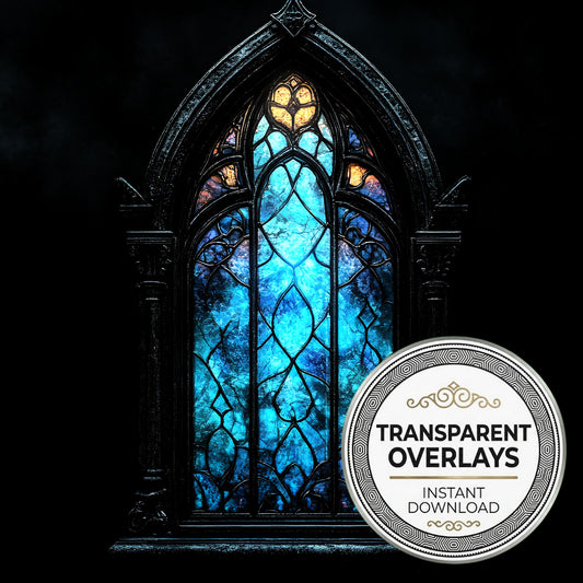 Ethereal Gothic Window Transparent Overlay Pngs