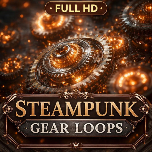 Steampunk background loop | Industrial gears animation video | Seamless animated video background for creators and editors