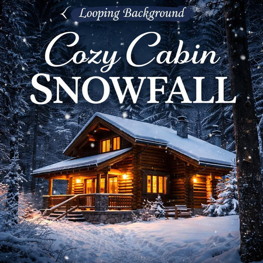Cozy Winter Cabin Snow Loop | Animated background, winter video, lofi ambience | Relax, streaming, screensaver, study