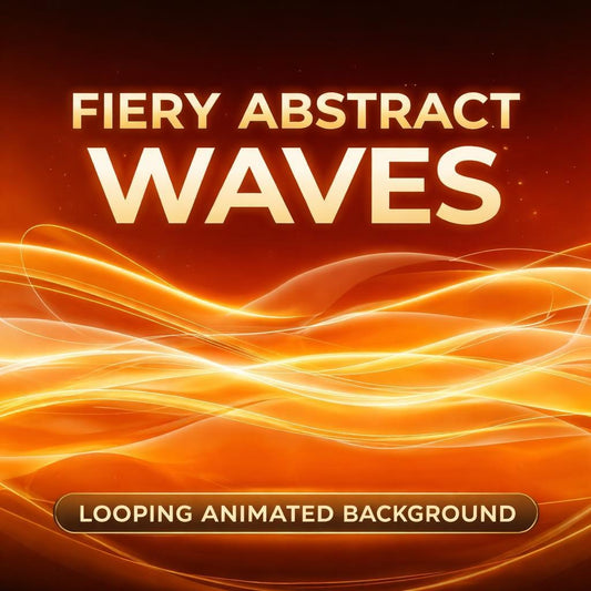 Orange Abstract Wave Loop Video | Seamless Animated Background, Calming Ocean Vibes | Orange Backdrop for Video, Streaming, Events