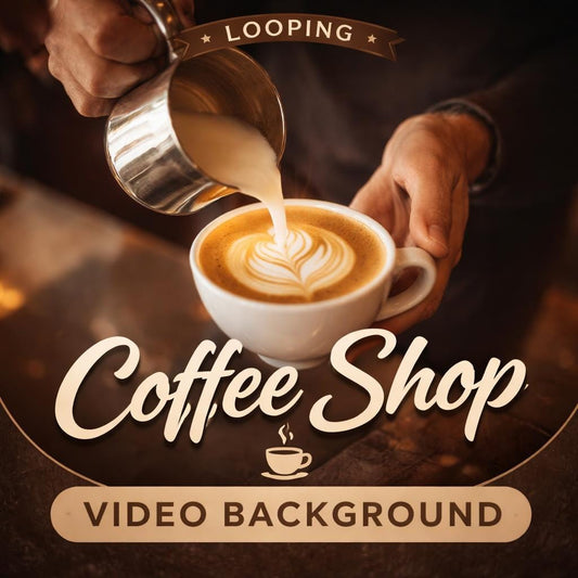 Latte art pour loop video | Animated background, seamless loop | Video background for cafes, social media, and promos