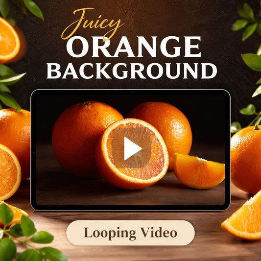 Orange Slice Loop Video Background | Citrus Animated Seamless Loop | Food & Drink Backdrop for Social Media, Ads, YouTube, Events