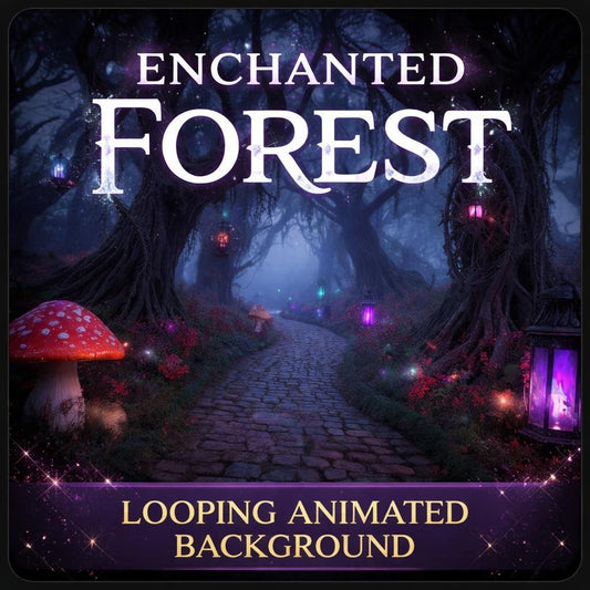 Enchanted Forest Looping Video Background | Animated Nature Ambience | Cozy Fantasy Magic Screen Loop for Relaxing & Streaming