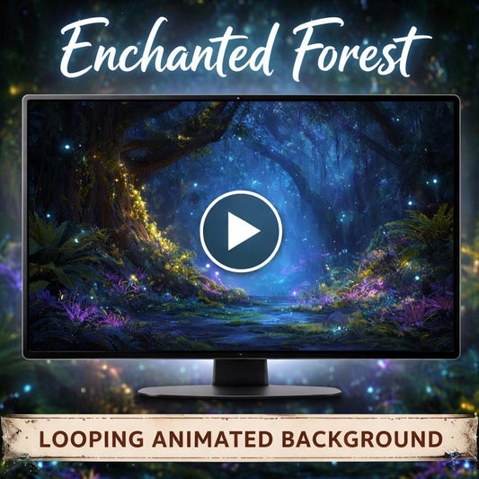 Enchanted Forest Loop Animation | Nature Background, Cozy Ambience, Seamless Video | Animated Screen, Forest Video, Animation Loop