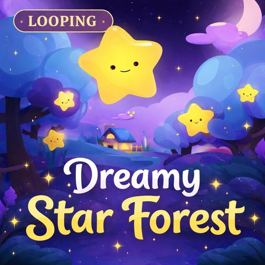 Kawaii night sky loop | Cute cloud animated background, cozy lo-fi aesthetic | Streaming overlays, YouTube, Twitch, wallpapers