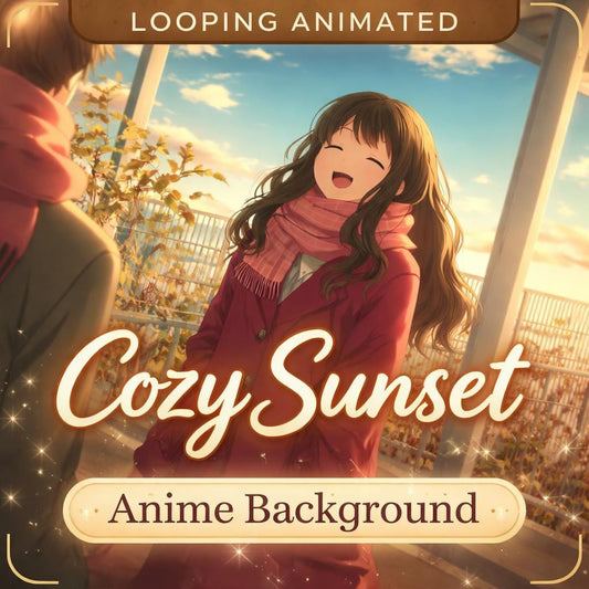 Anime Winter Girl Loop Video | Cozy snow animated background, kawaii anime loop | Stream, VTuber, YouTube, wallpaper, ambience