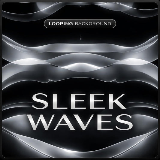 Abstract Silver Wave Loop Video | Seamless Animated Background | Calming Ocean Vibe for Video Edits & Social Media