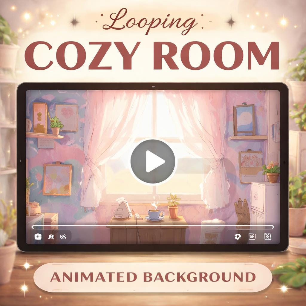 Animated background loop | Cozy sunlit coffee window, lofi cafe ambience | Relax, study, streaming, VTuber scene