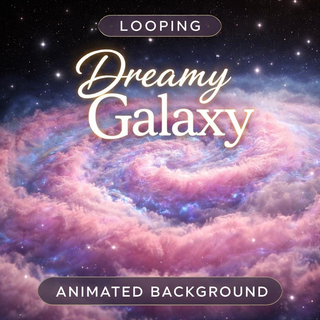 Galaxy Loop Video | Pink Spiral Cosmic Background, Stars, Seamless Animated Loop | Abstract Visuals for Video, VJ, Stream, Reels