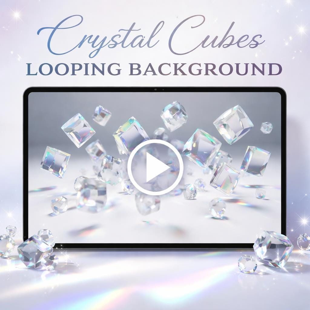 Animated Background Loop | Crystal Cube Seamless Video | Abstract Looping Background for Videos and Visuals