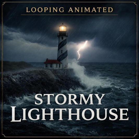 Stormy Ocean Waves Loop | Lighthouse rain background, sea waves video, ocean loop video | calming ocean, stormy video uses