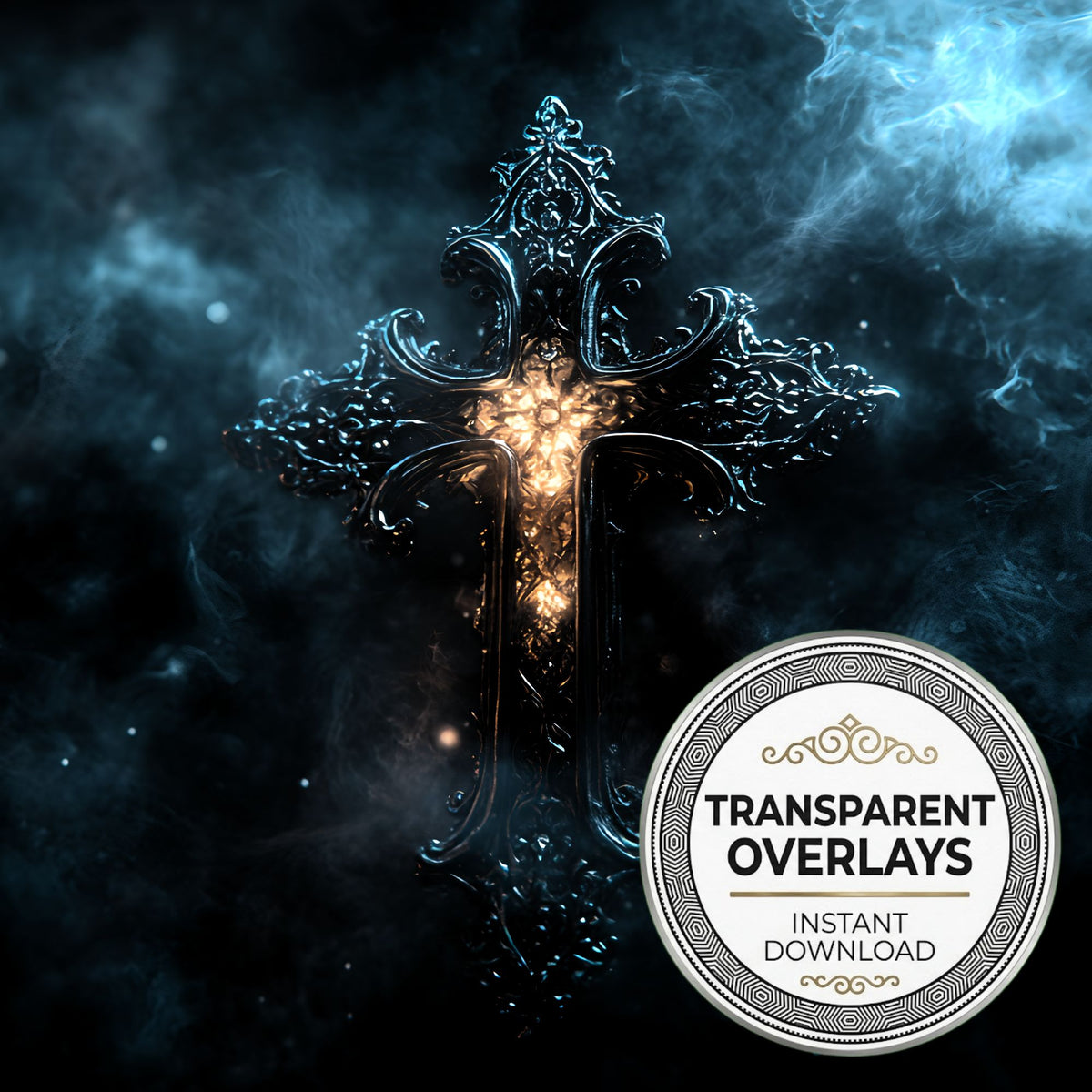 Floating Gothic Cross Transparent Overlay Pngs