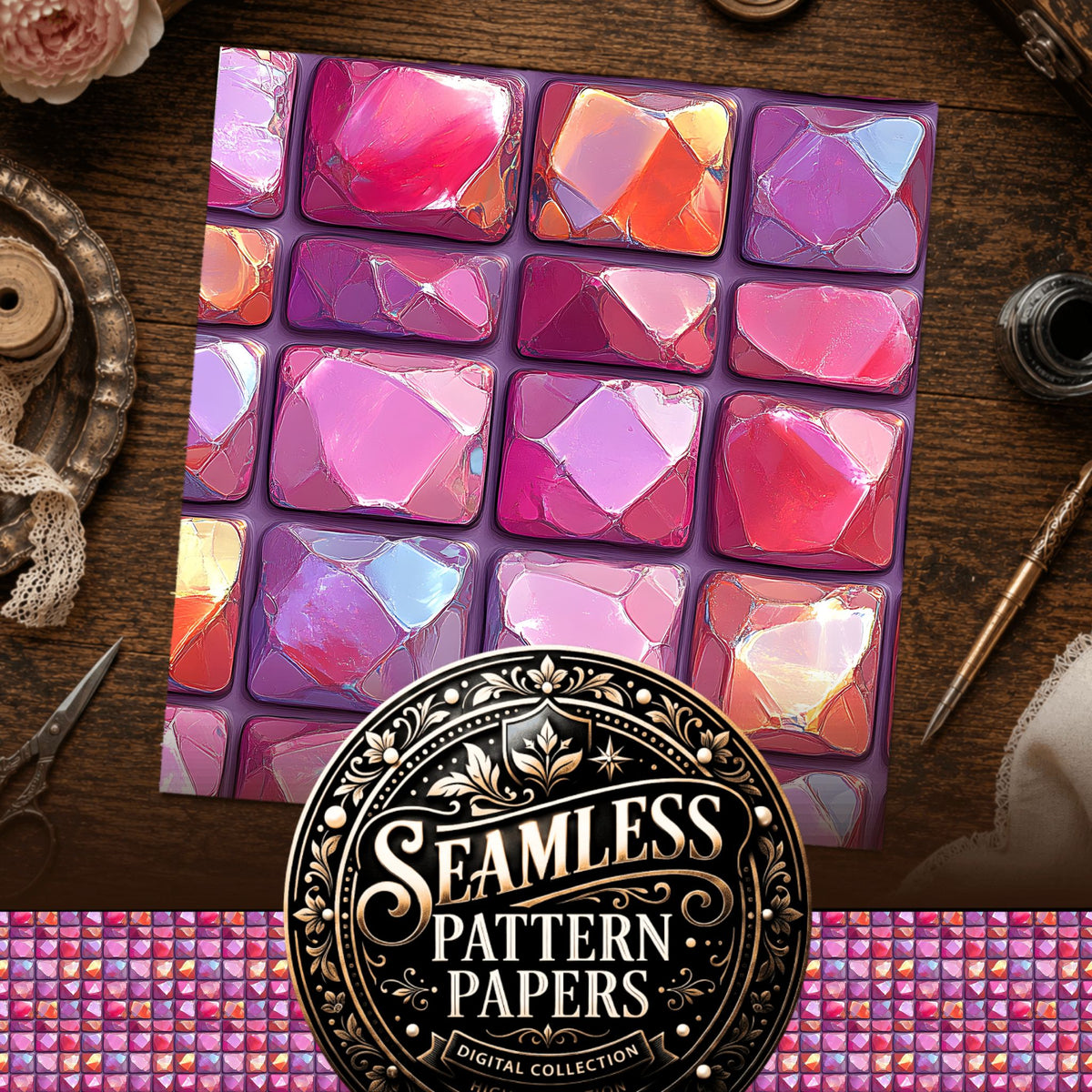 Gems Seamless Pattern