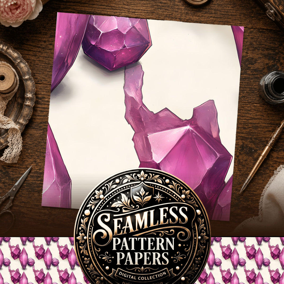 Gems Seamless Pattern