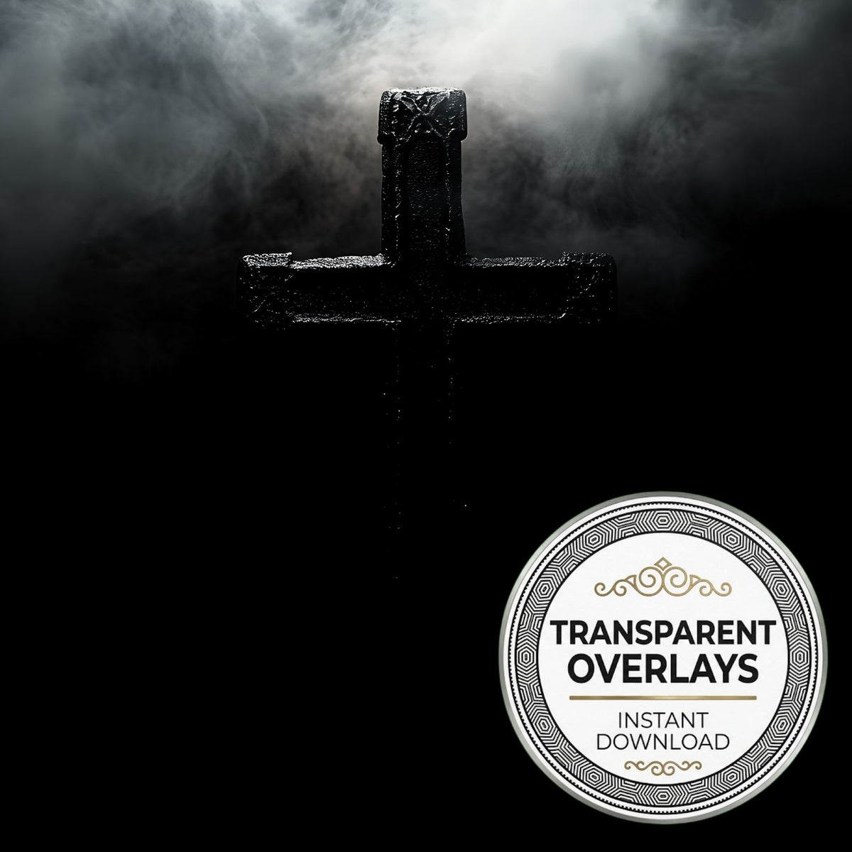 Gothic Cross Surrounded Transparent Overlay Pngs
