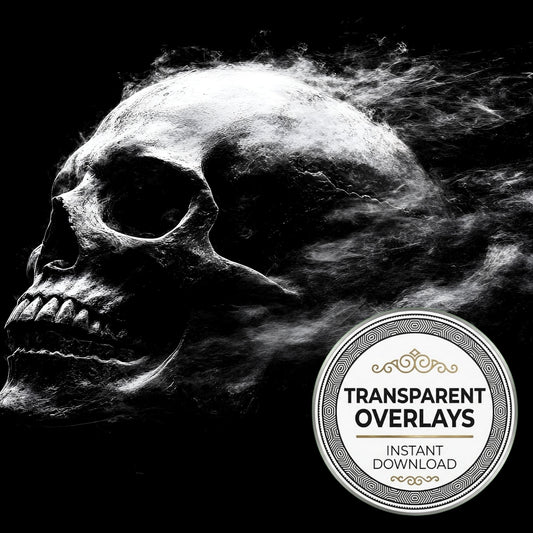 Gothic Skull Surrounded Transparent Overlay Pngs