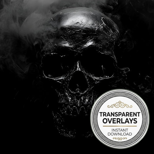 Gothic Skull Surrounded Transparent Overlay Pngs