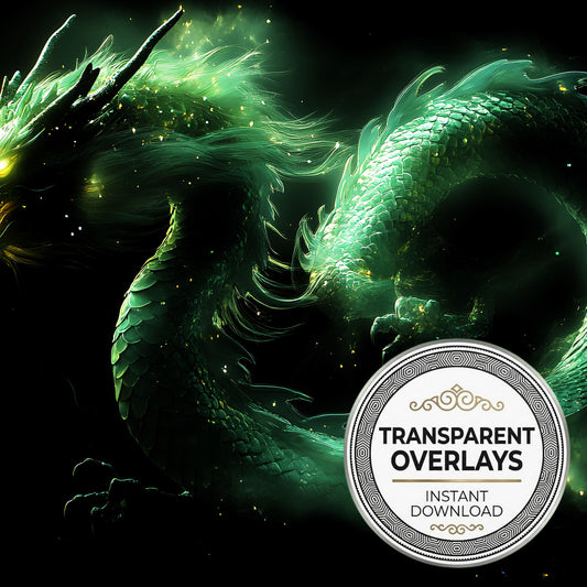 Green Chinese Dragon Transparent Overlay Pngs