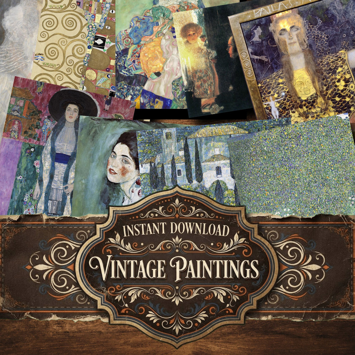 Gustav Klimt Vintage Paintings