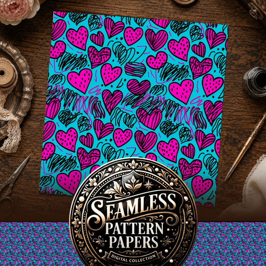 Hearts Seamless Pattern