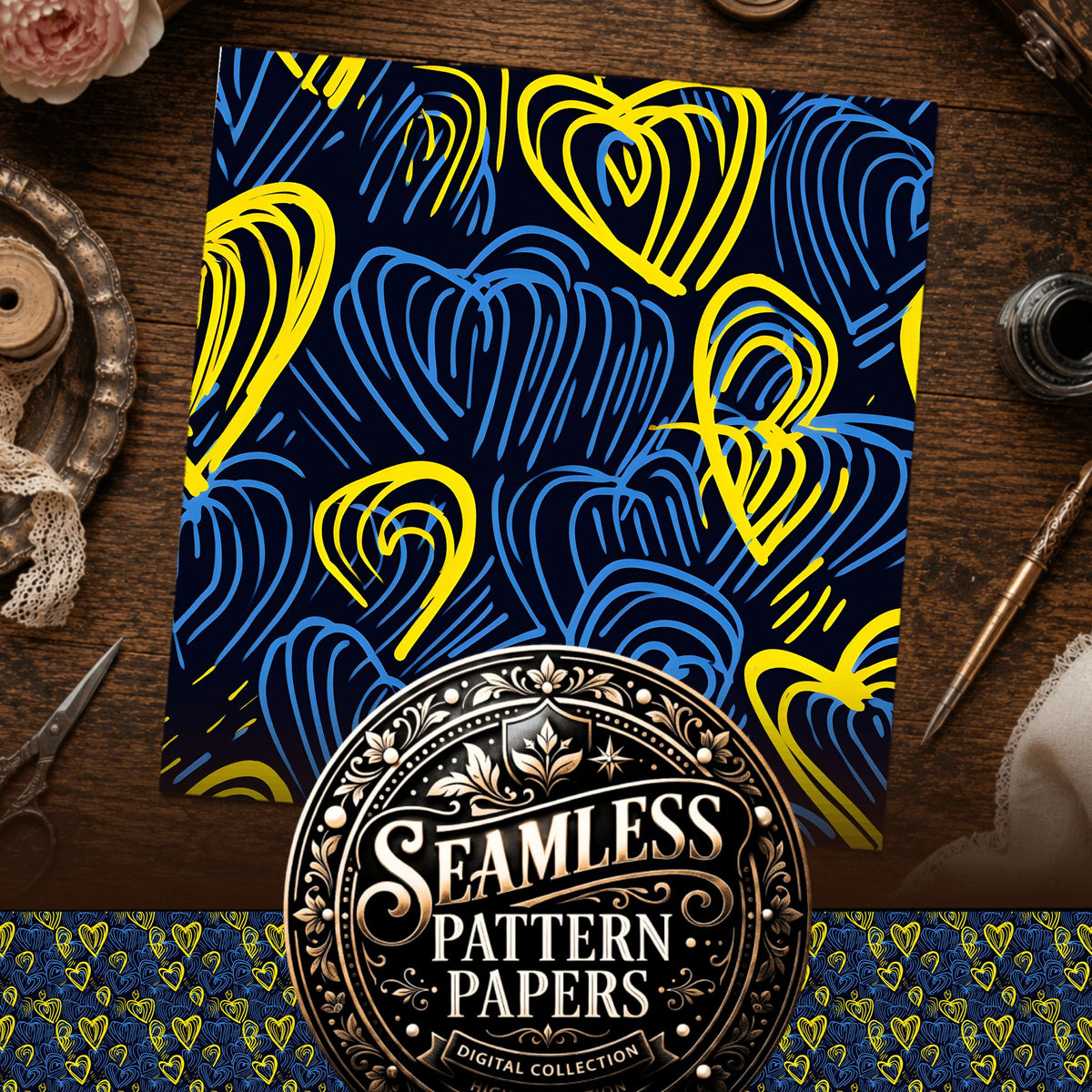 Hearts Seamless Pattern
