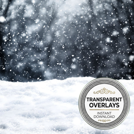 Heavy Snowfall Dense White Flakes Transparent Overlay Pngs