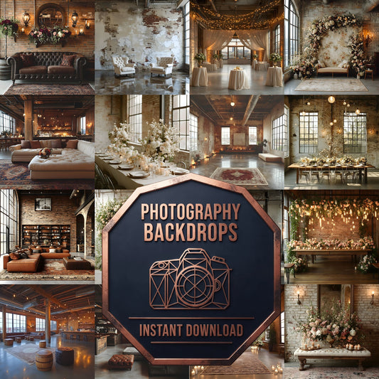 Industrial Wedding Backdrop Images