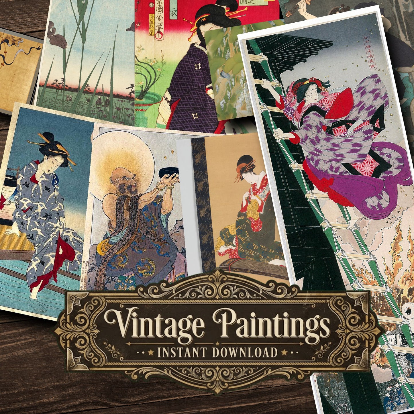 Japanese Art Vintage Paintings