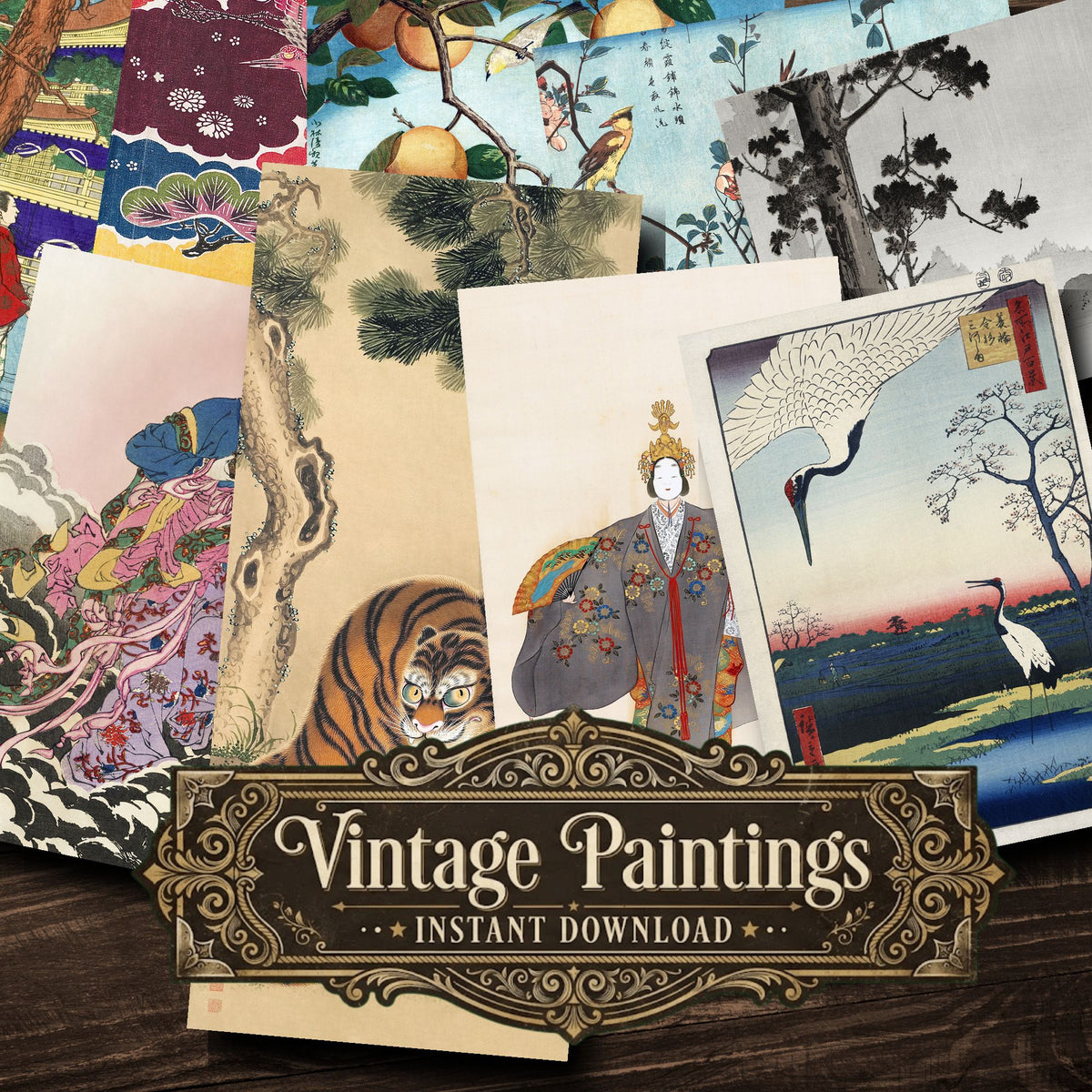 Japanese Art Vintage Paintings