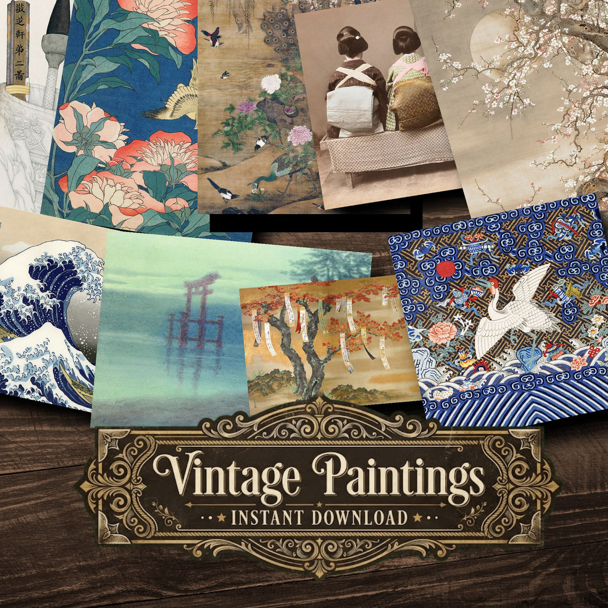 Japanese Art Vintage Paintings