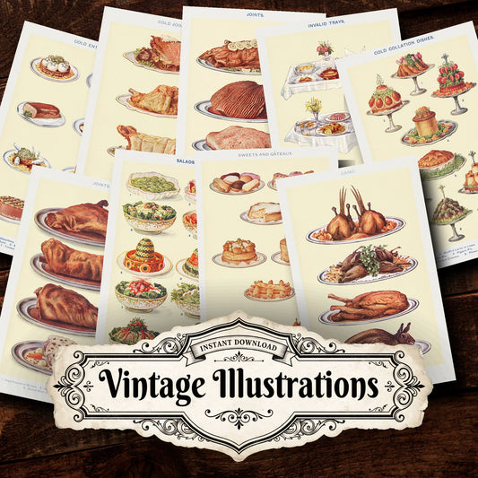 Julie De Gramrs Beeton Household Management Vintage Prints