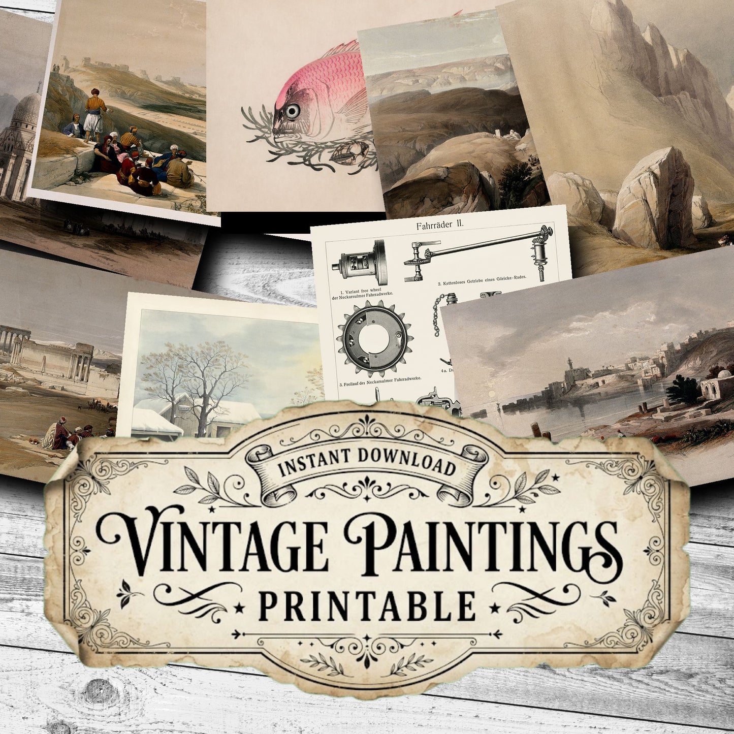 Lithographs Vintage Paintings