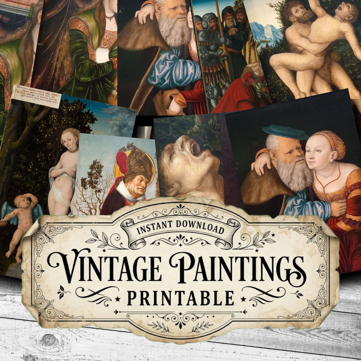Lucas Cranach Vintage Paintings