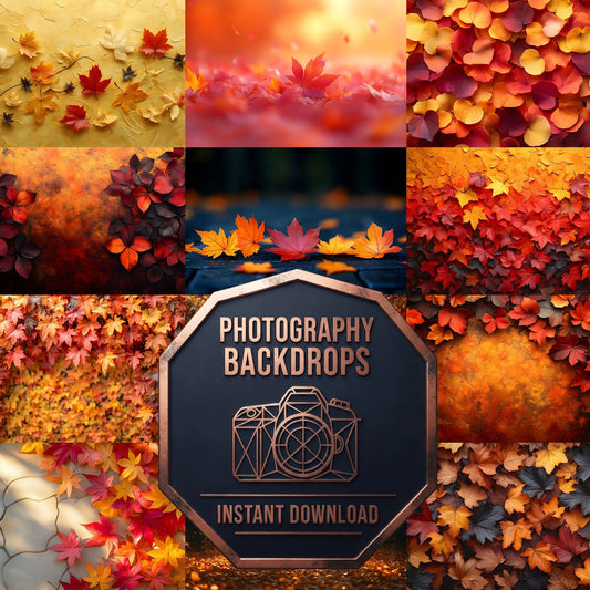 Maple Leaf Fall Golden Backdrop Images