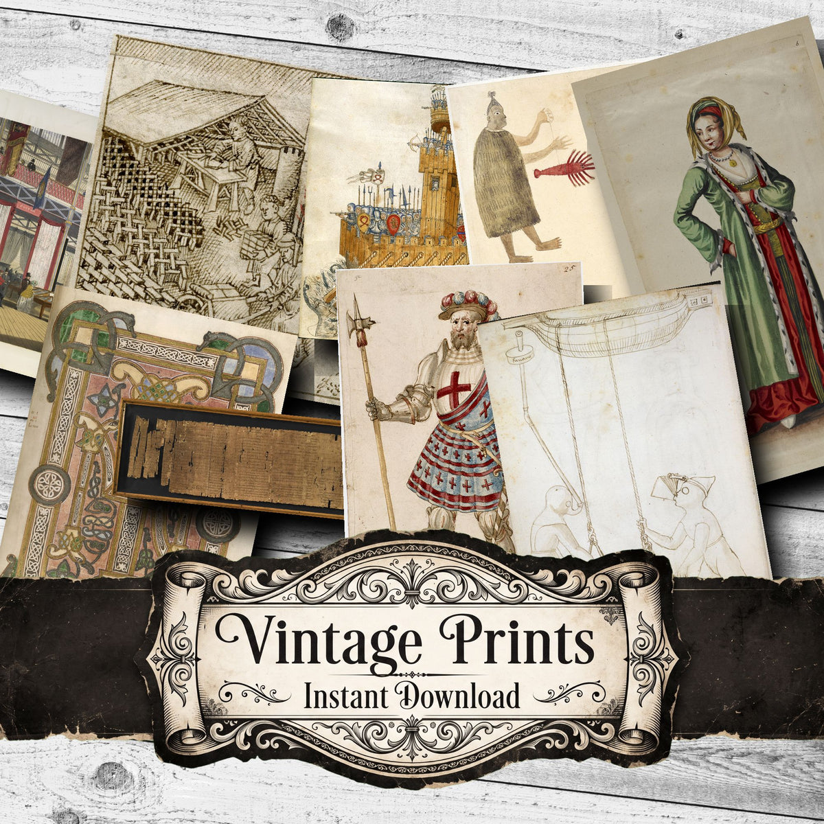 Mixed Ephemera Vintage Prints