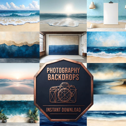 Modern Coastal Gradient Backdrop Images