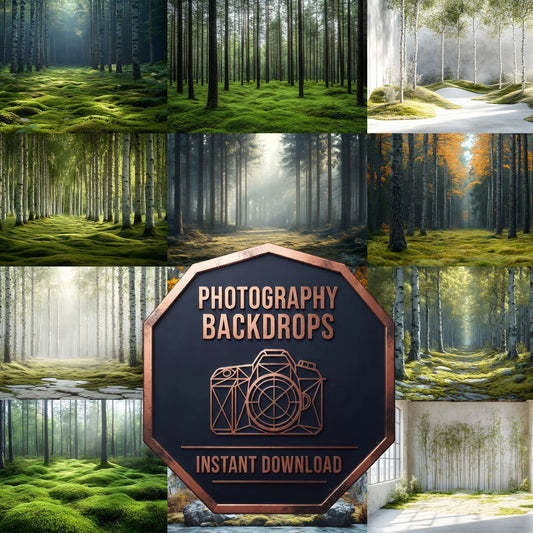 Modern Forest Retreat Backdrop Images