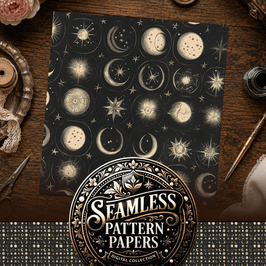 Moon Seamless Pattern