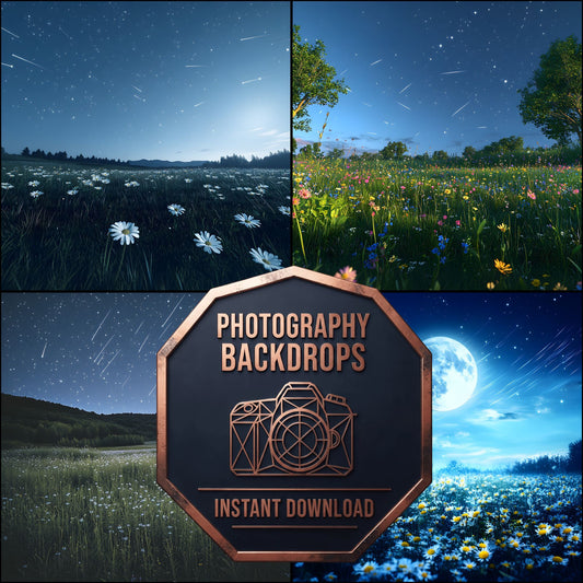 Moonlit Meadow Backdrop Images