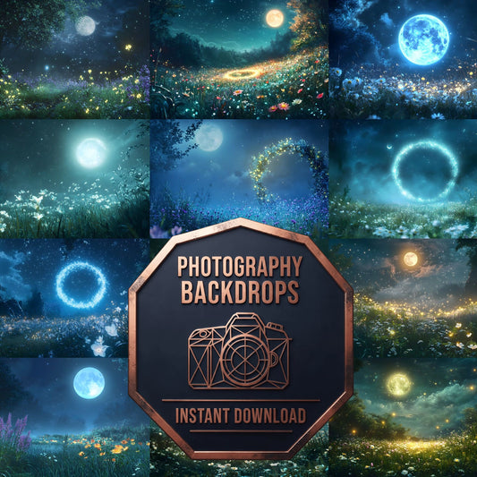 Moonlit Meadow Backdrop Images