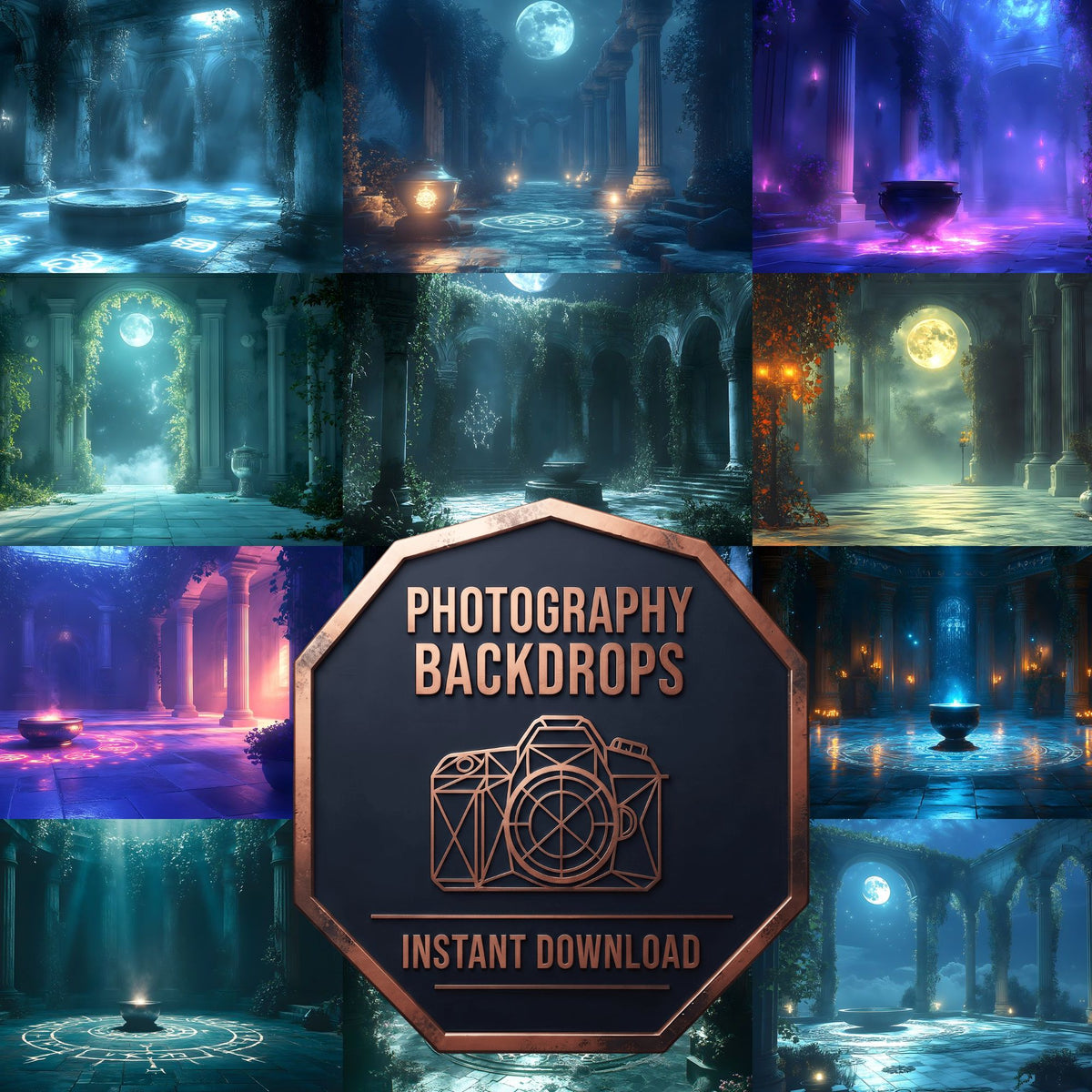 Moonlit Ritual Backdrop Images