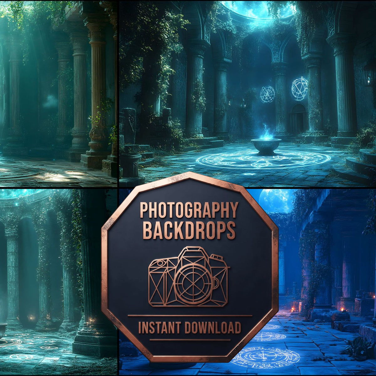 Moonlit Ritual Backdrop Images
